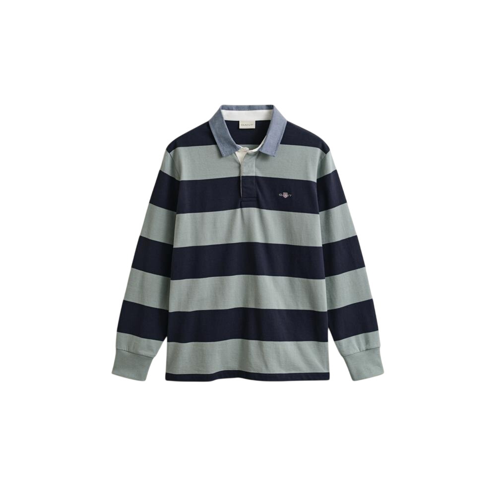 GANT Chambray Collar Striped Heavy Rugger